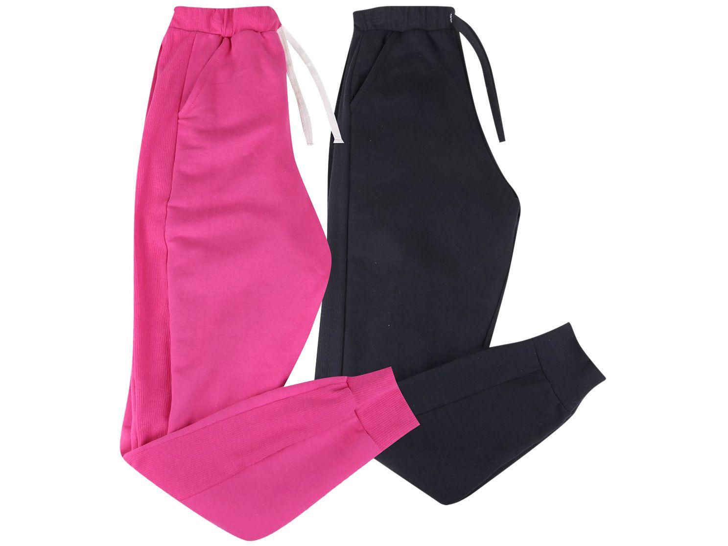 Kit 2 Calças Básicos Jogger Feminina
