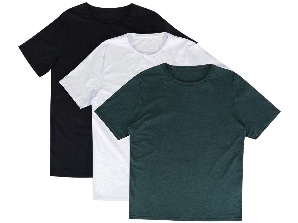 Kit 3 Camisetas Básicos Masculina