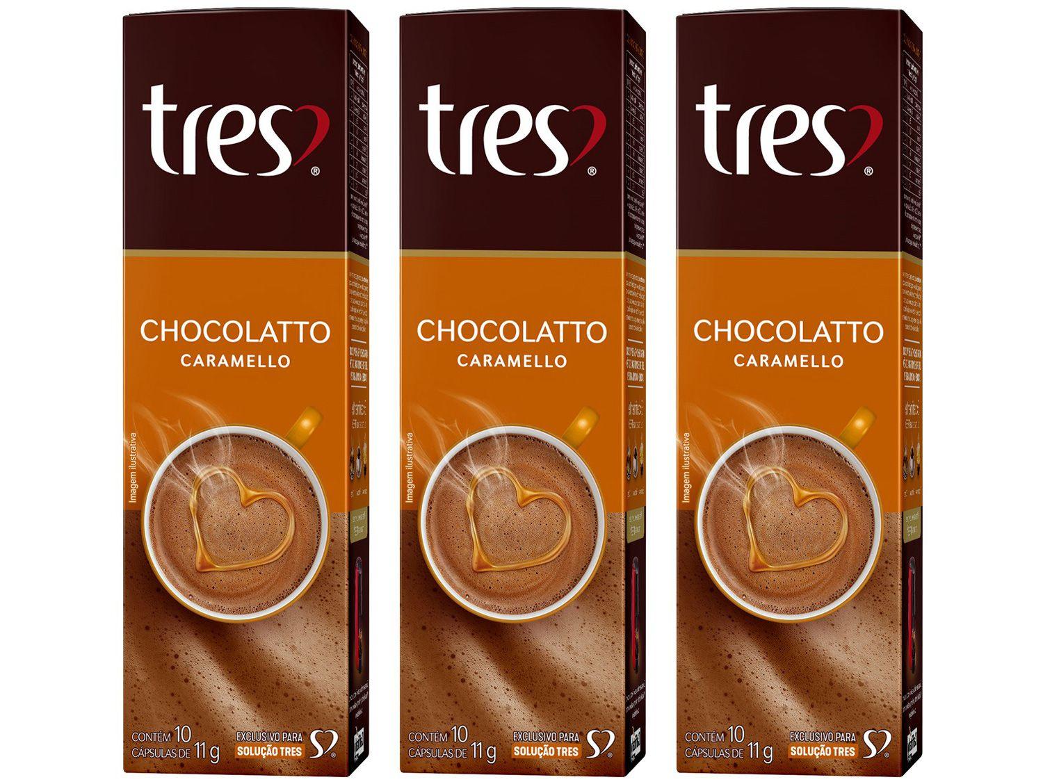 Cápsula de Café 3 Corações Chocolatto Caramello - 30 Unidades