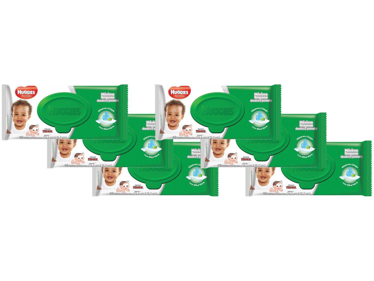 Lenços Umedecidos Huggies Classic - 6 Pacotes com 48 unidades cada