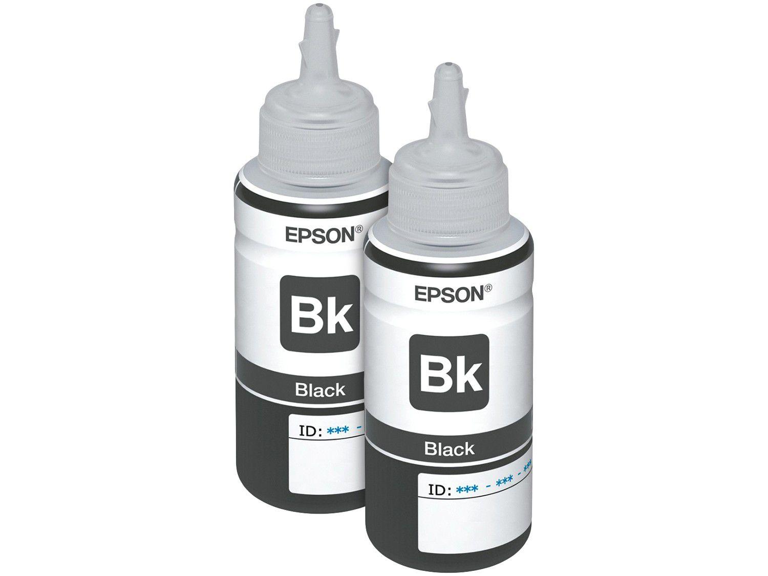Kit 2 Garrafas de Tinta Epson T664120 Preto - Original