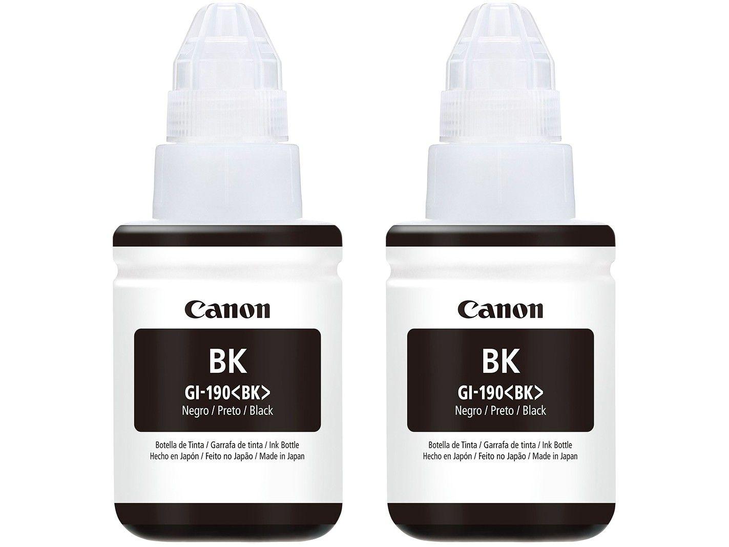 Kit 2 Garrafas Refil de Tinta Canon Maxx GI-190 - Preto Original