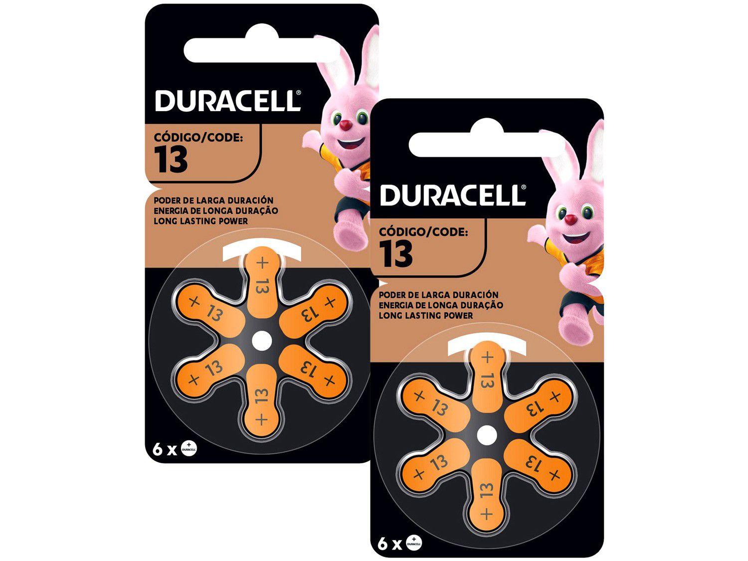 Kit com 12 Unidades de Pilha Auditiva 13 - Duracell