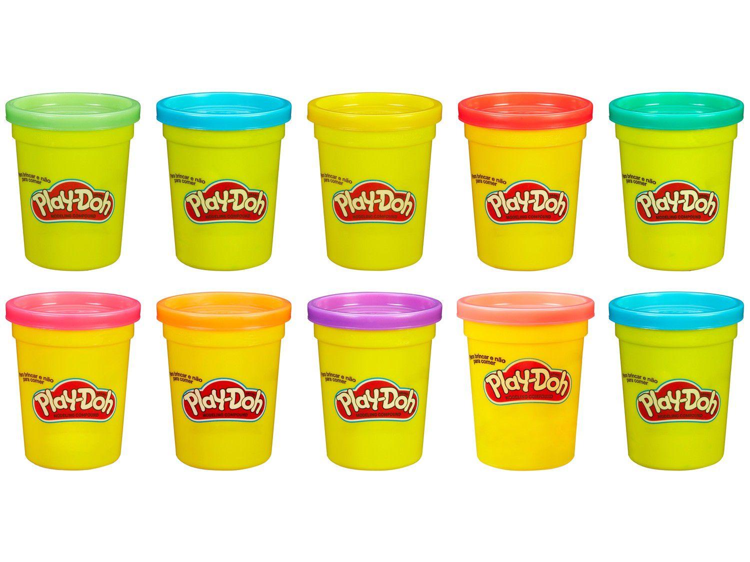 Kit com 10 Massinhas de Modelar - Hasbro Play-Doh