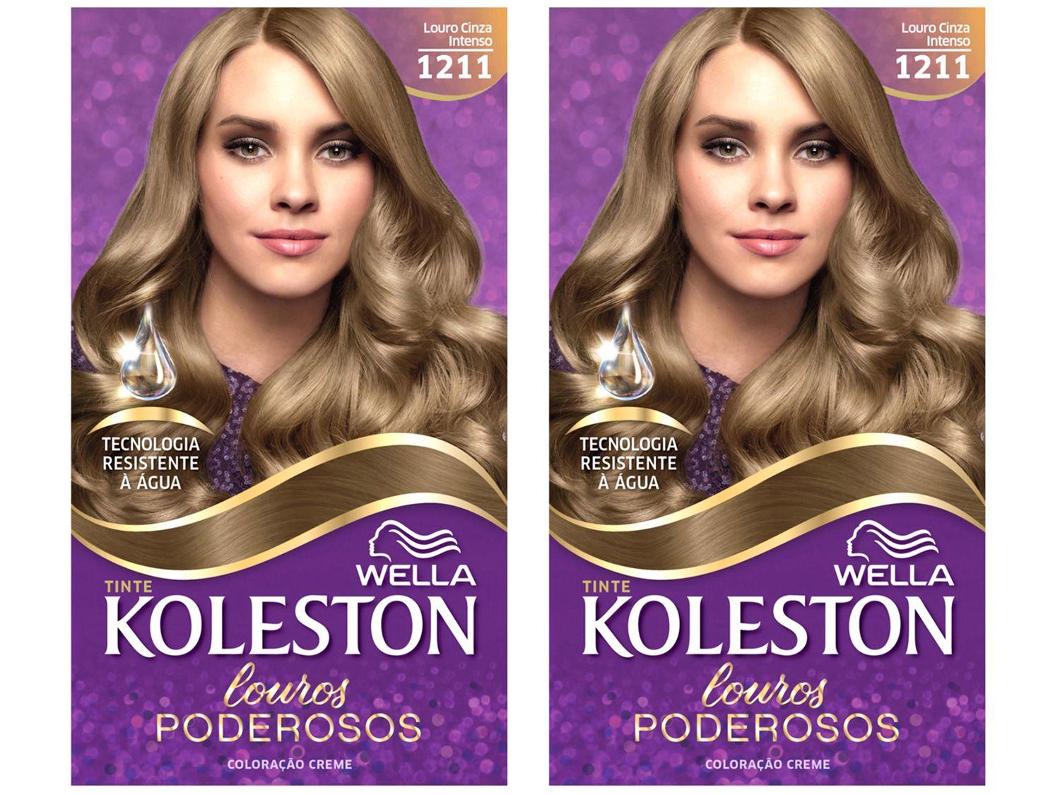 Kit com 2 Unidades Tinta de Cabelo Koleston - 1211 Louro Cinza Intenso