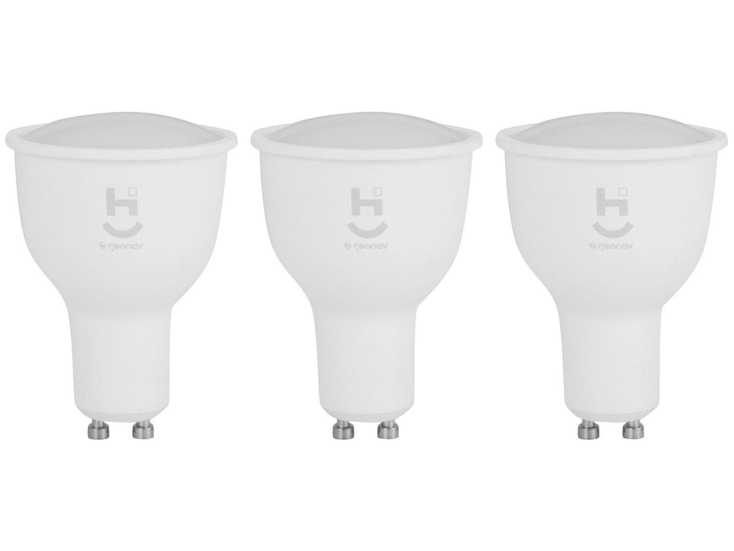 Kit com 3 Lâmpadas Inteligentes Geonav - Home Intelligence LED Wi-Fi 5W