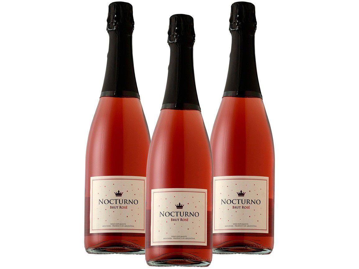 Espumante Rosé Dante Robino Nocturno Brut 750ml - 3 Unidades