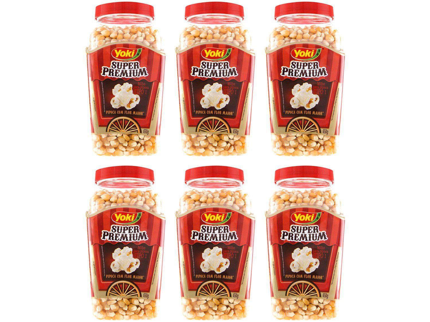 Milho de Pipoca Yoki Super Premium 650g 6 Unidades