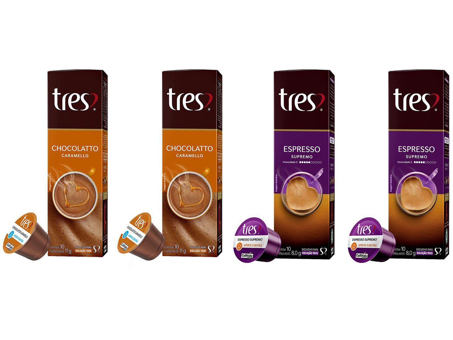 Cápsula de Café Espresso + Cápsula de Chocolate - 3 Corações 40 unidades