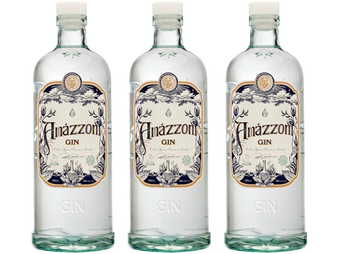 Gin Amázzoni Tradicional 750ml 3 Unidades