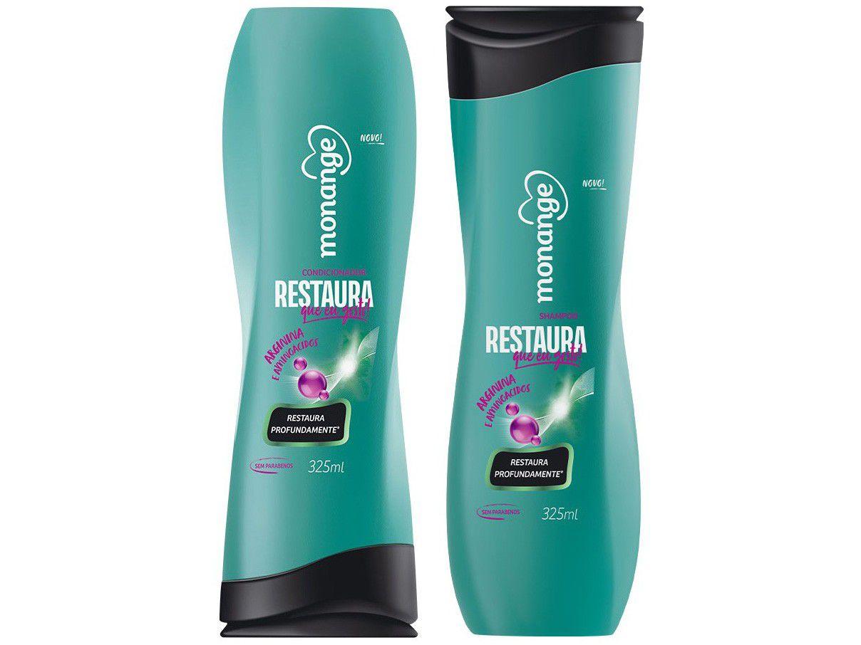 Kit Shampoo e Condicionador Monange - Restaura que Eu Gosto!