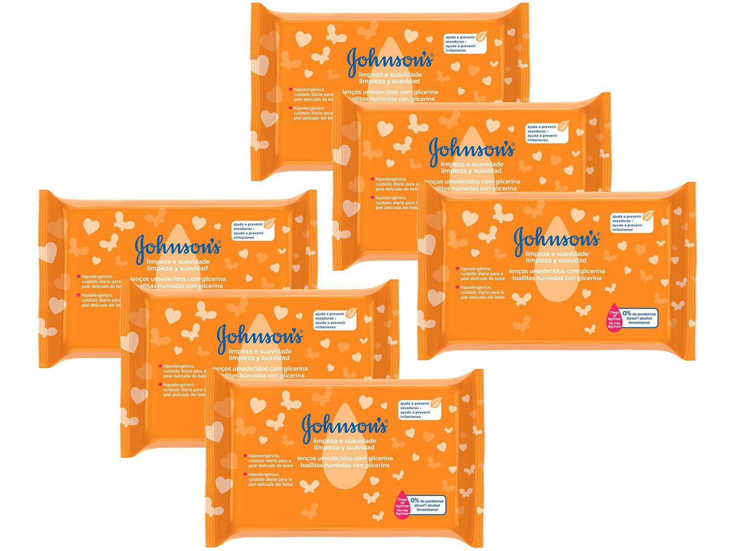 Kit Lenço Umedecido Johnsons Baby - Limpeza e Suavidade 264 Unidades
