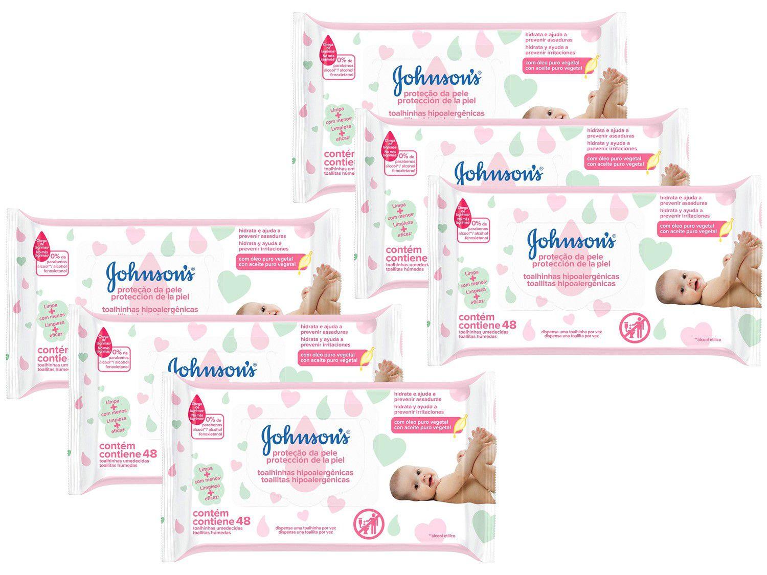 Kit Lenço Umedecido Johnsons Baby Extra Cuidado - 288 Unidades