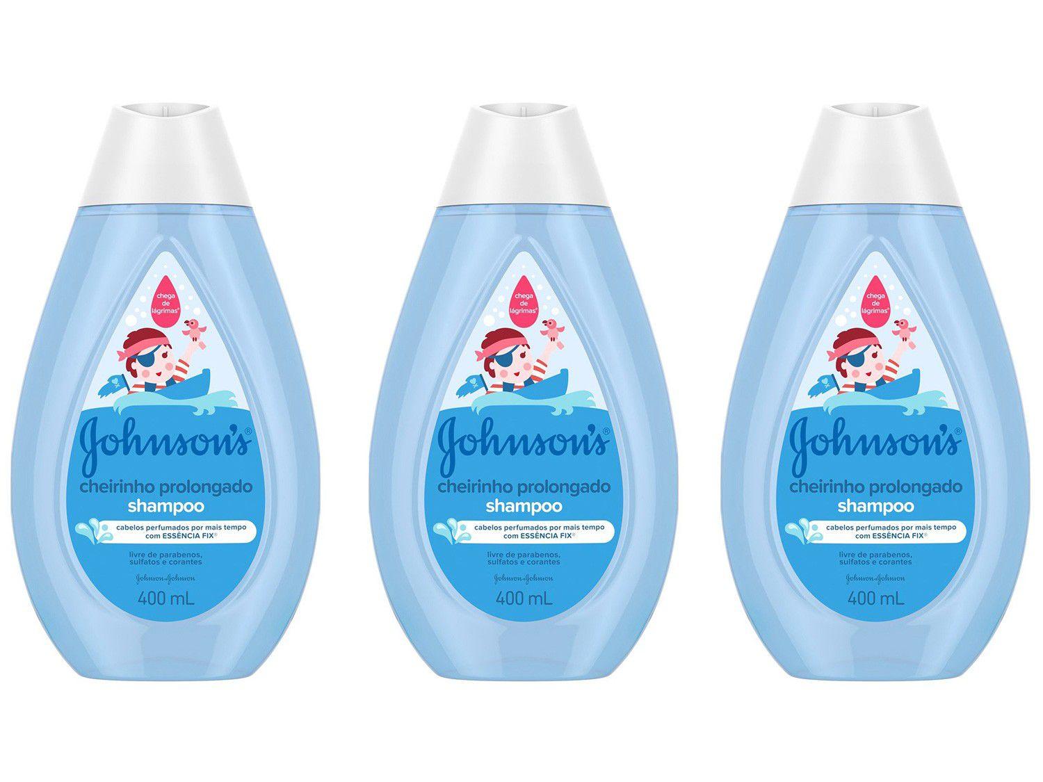 Kit Shampoo Infantil Johnson?s Baby Toddler - Cheirinho Prolongado 400ml 3 Unidades