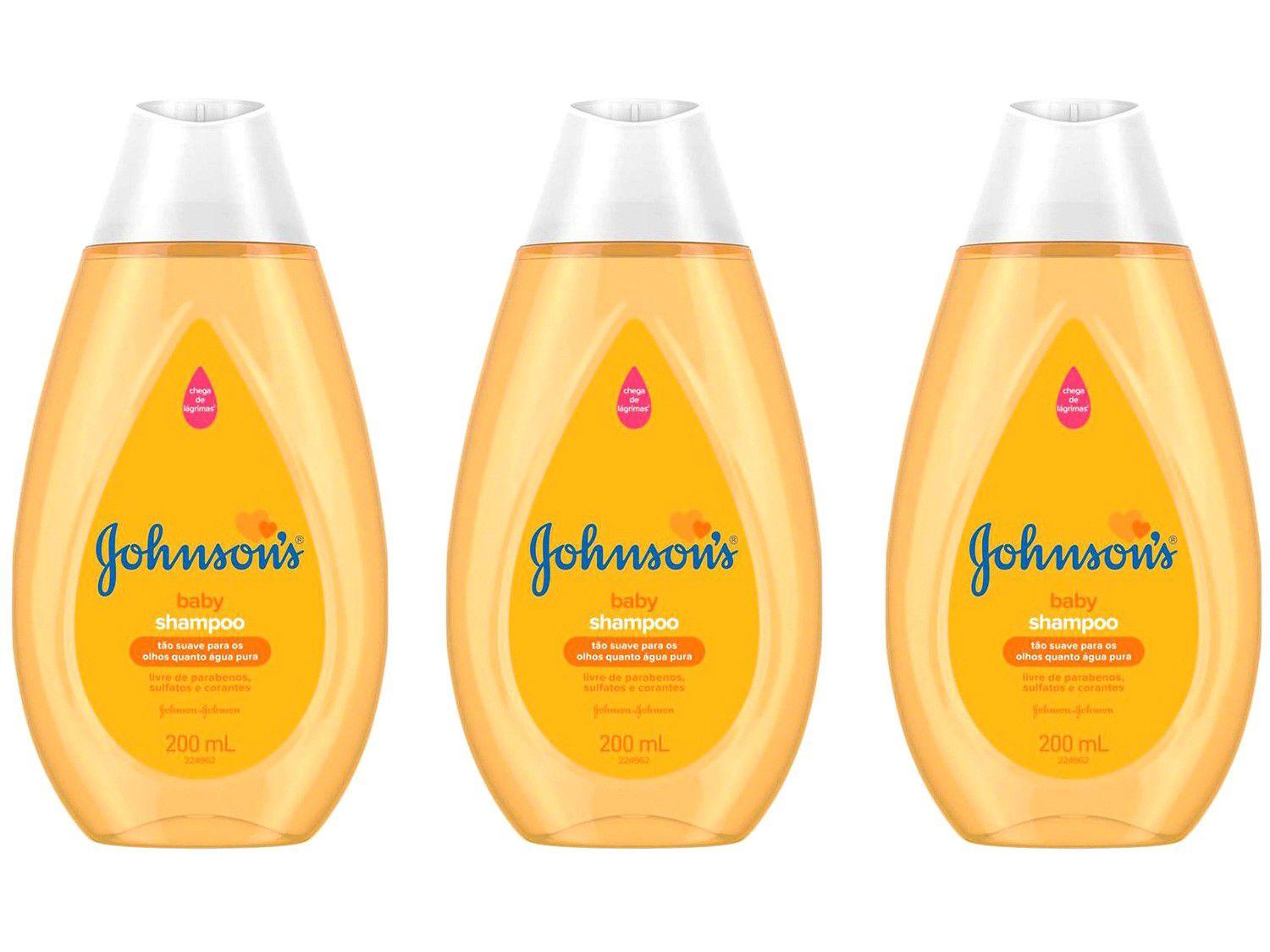 Shampoo Infantil Johnsons Baby Gold - 200ml 3 Unidades