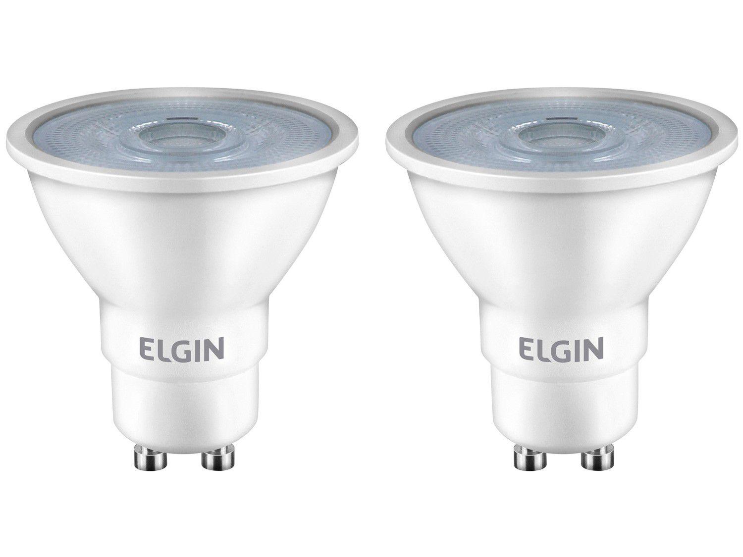 Kit Lâmpadas de LED 2 Unidades Brancas GU10 4,8W - 6500K Elgin Dicroica