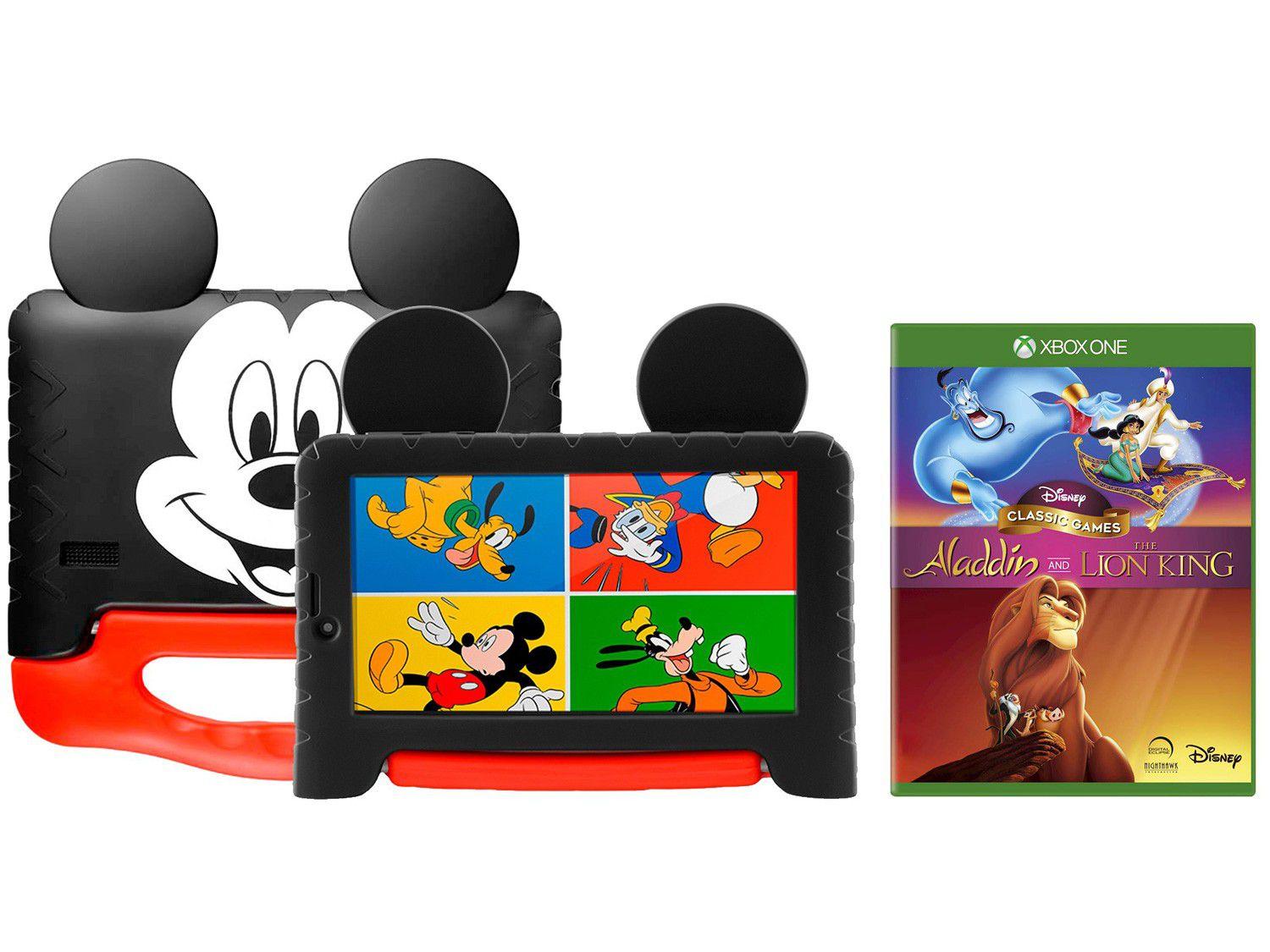 Tablet Infantil Multilaser Mickey Plus com Capa - 16GB 7" Wi-Fi Android 8.1 + Disney Classic Games