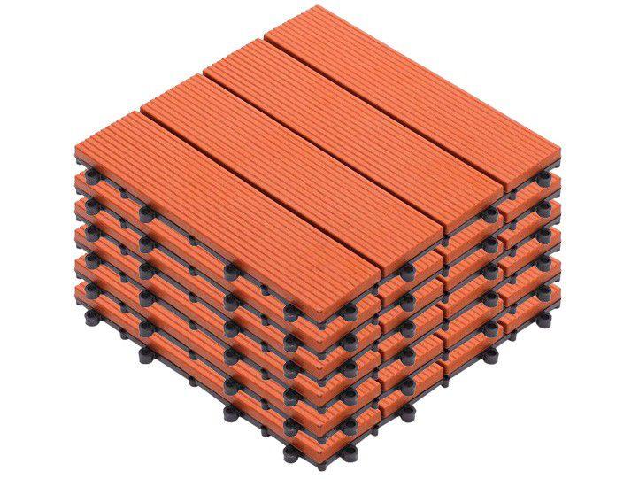 Kit Mini Deck de Polipropileno Frisado Caramelo - 30x30cm Massol DE2027 6 Peças
