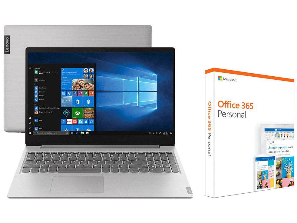 Notebook Lenovo Ideapad S145 81V70008BR AMD Ryzen - 5-3500U 8GB 256GB SSD 15,6" + Office 365 Pers