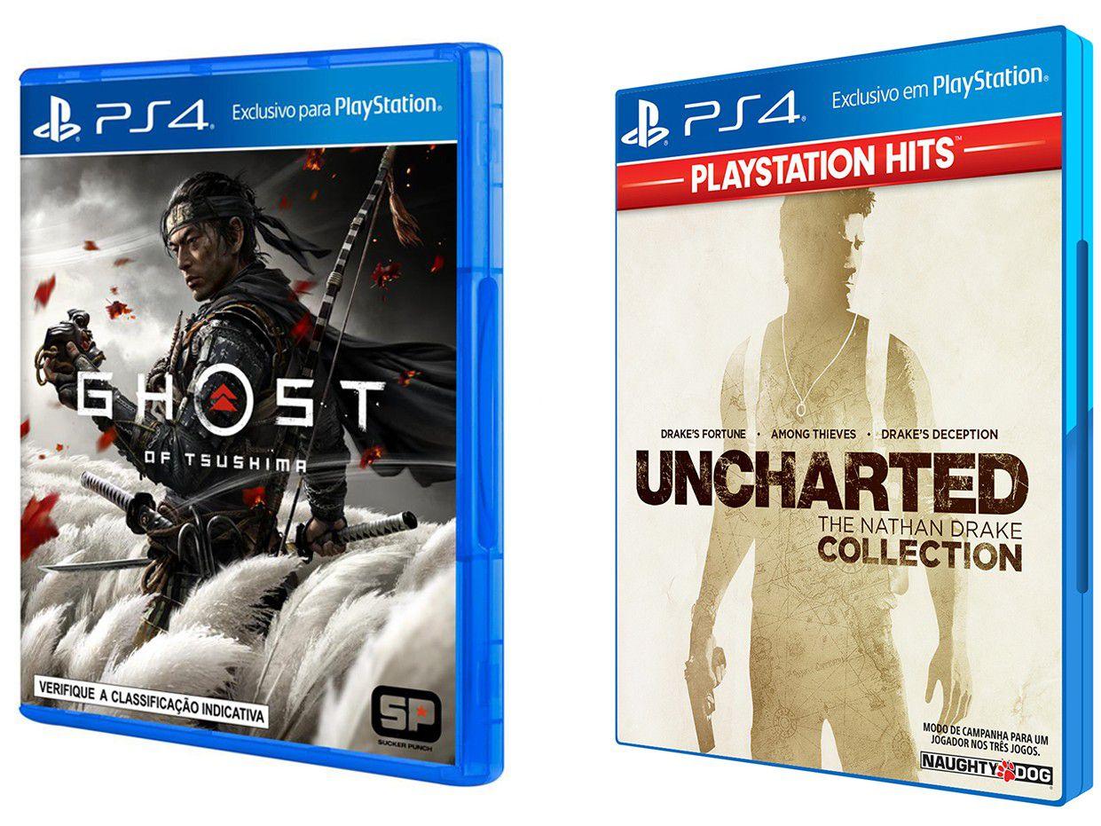 Ghost of Tsushima + Uncharted - The Nathan Drake Collection para PS4
