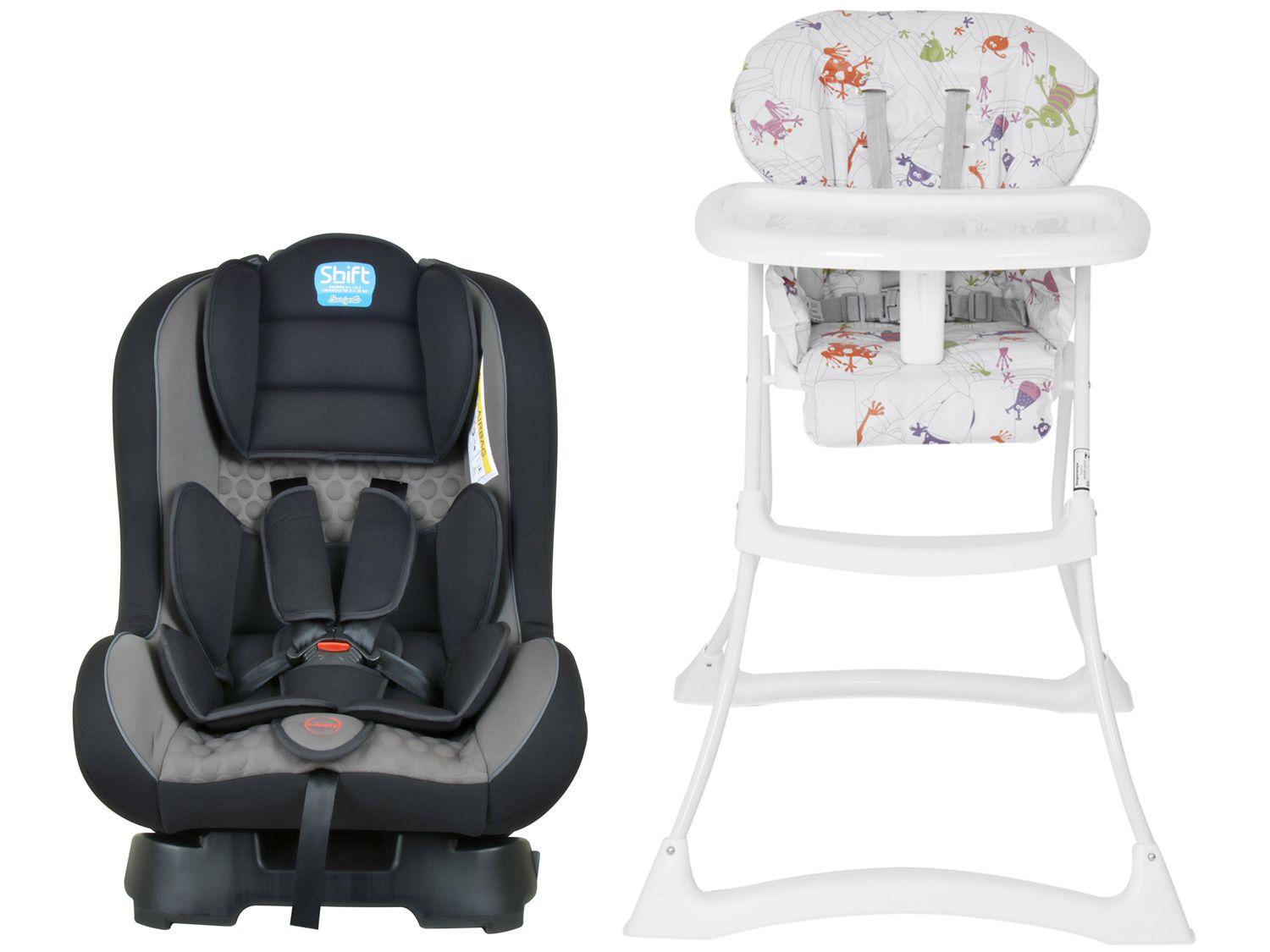Cadeira de Alimentação Burigotto Papa & Soneca - Reclinável + Cadeirinha para Auto Reclinável
