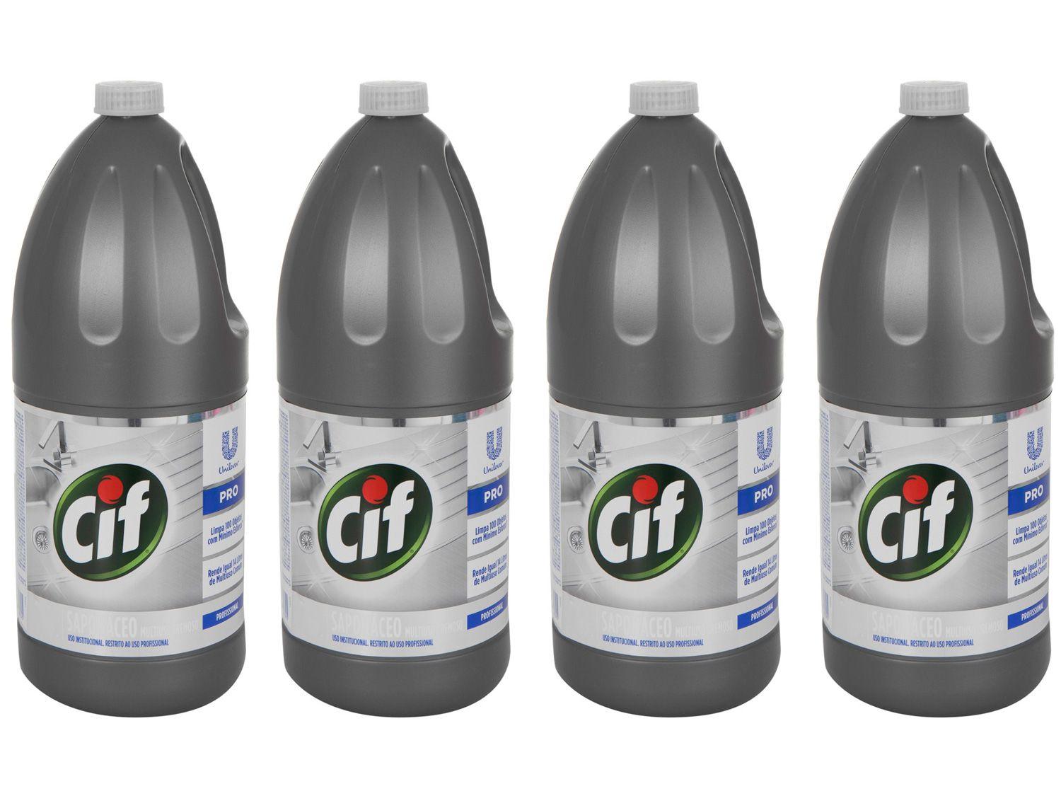 Kit Saponáceo Cif Cremoso Profissional 2L - 4 Unidades