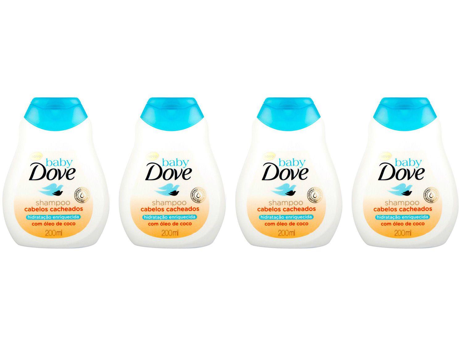 Kit Shampoo Infantil Baby Dove - Hidratação Enriquecida 200ml 4 Unidades