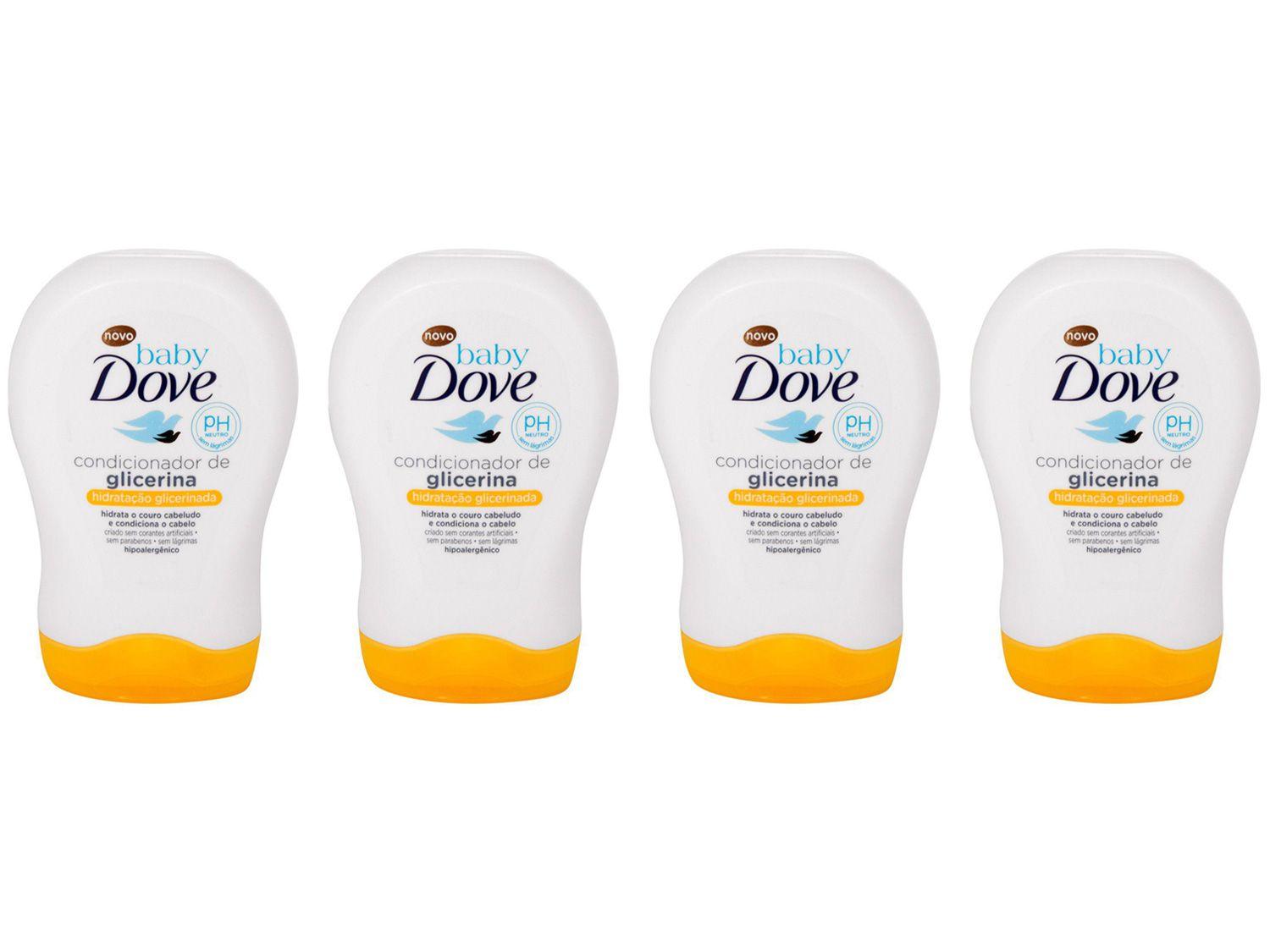 Kit Condicionador Infantil Baby Dove - Hidratação Glicerinada 200ml 4 Unidades