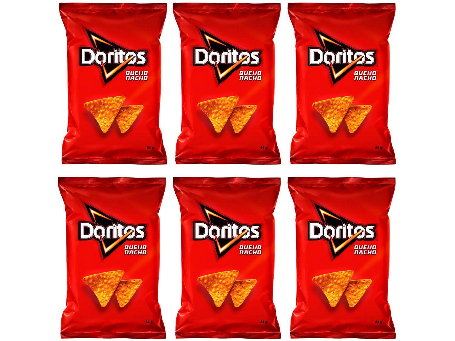 Kit Salgadinho Queijo Nacho 84g Doritos - 6 Unidades