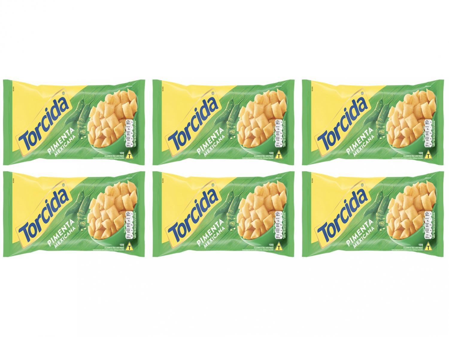 Kit Salgadinho Pimenta Mexicana 100g Torcida - 6 Unidades