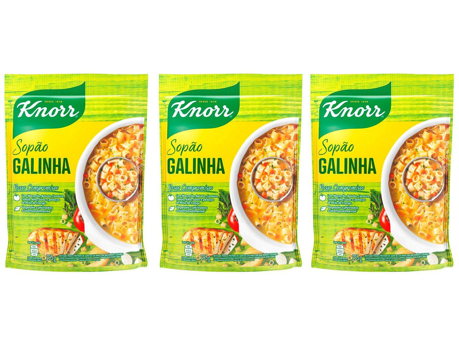 Kit Canjão Galinha Knorr 3 Unidades 195g Cada