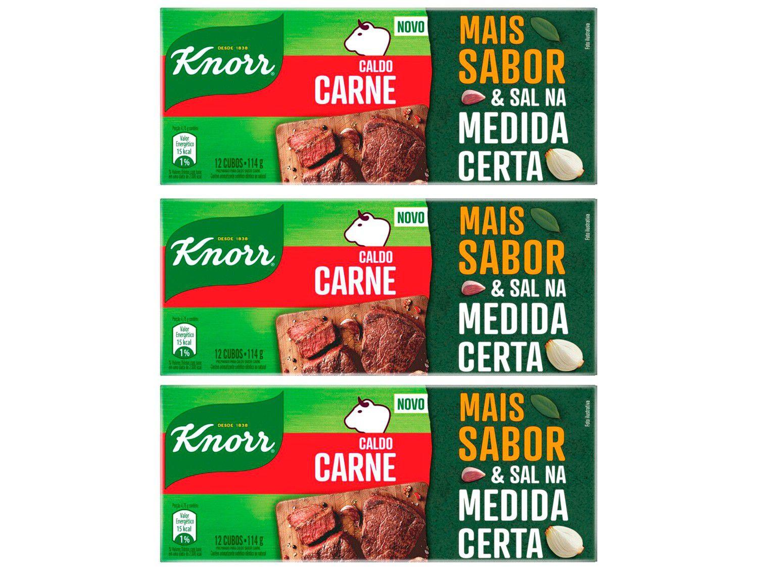 Kit Caldo Carne Knorr 3 Unidades 114g Cada