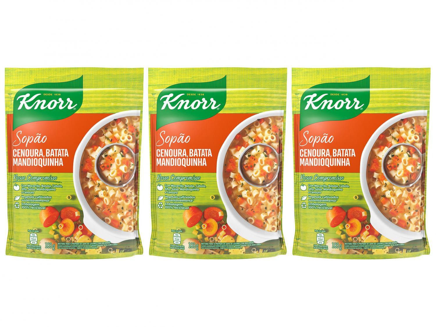 Kit Sopão Instantânea Legumes Knorr 180g - 3 Unidades