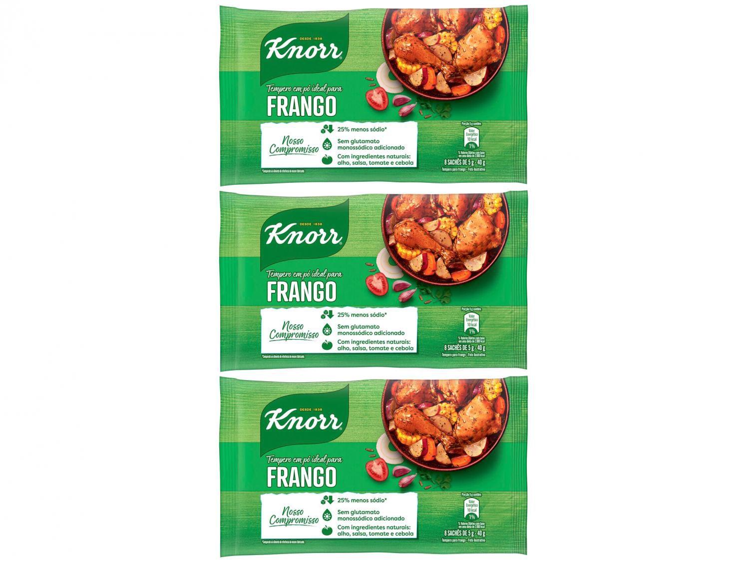 Kit Tempero Frango Knorr 40g - 3 Unidades