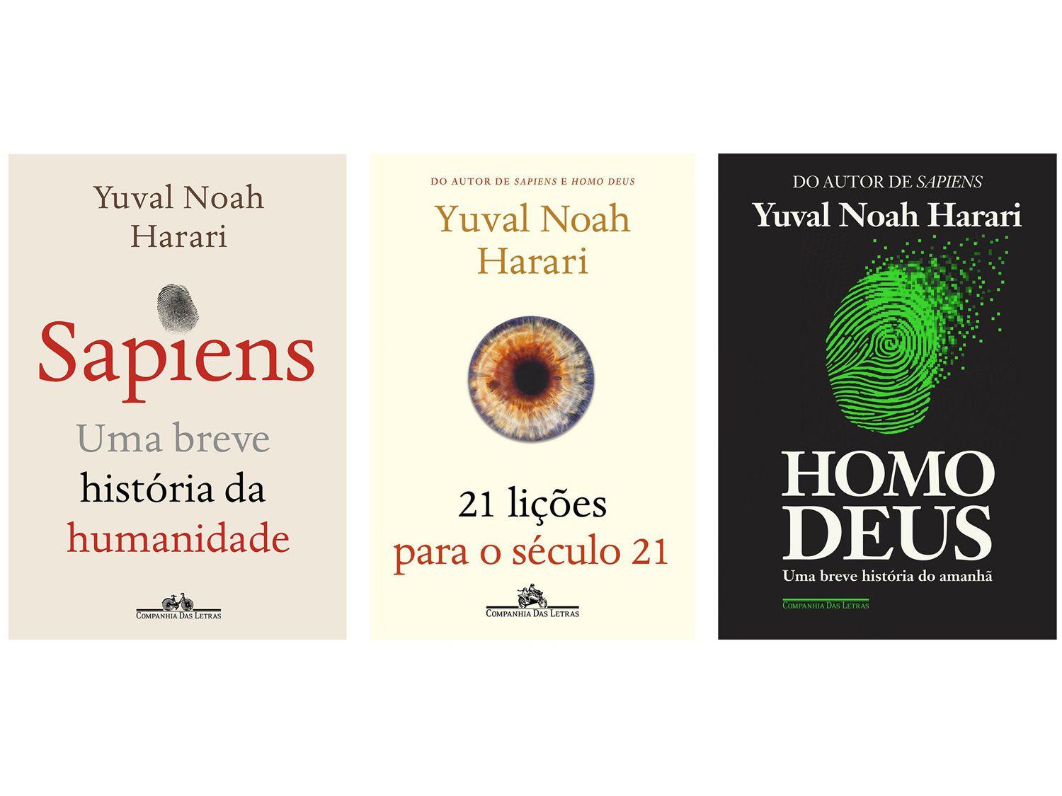Kit Livros Sapiens + Homo Deus + 21 Lições para o Século 21 Yuval Noah ...