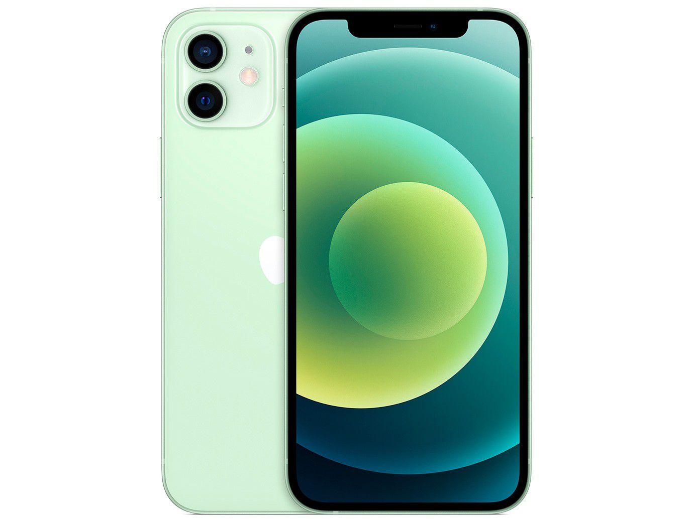iPhone 12 Apple 256GB Verde Tela 6,1" - Câm. Dupla 12MP iOS + AirPods
