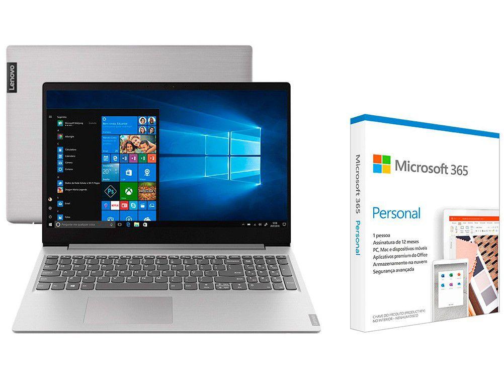 Notebook Lenovo Ideapad S145 81V70008BR - AMD Ryzen + Microsoft 365 Personal 1TB OneDrive