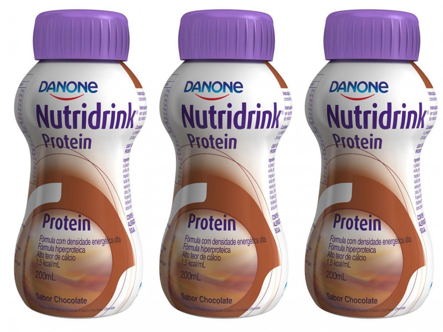 Kit Suplemento Alimentar Adulto Nutridrink Protein - Chocolate 200ml 3 Unidades