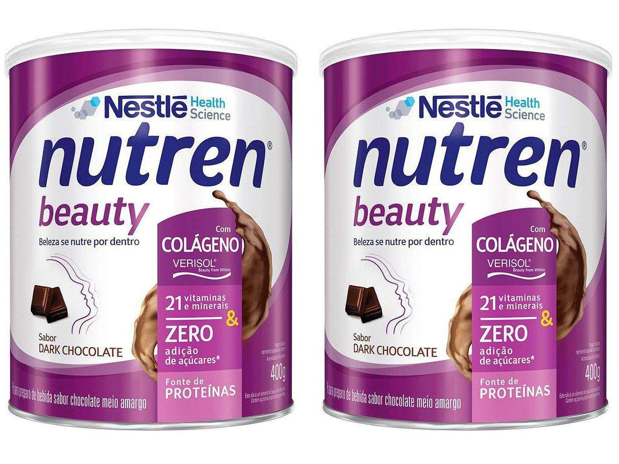 Kit Complemento Alimentar Adulto Nutren Dark Choco - Beauty 400g 2 Unidades