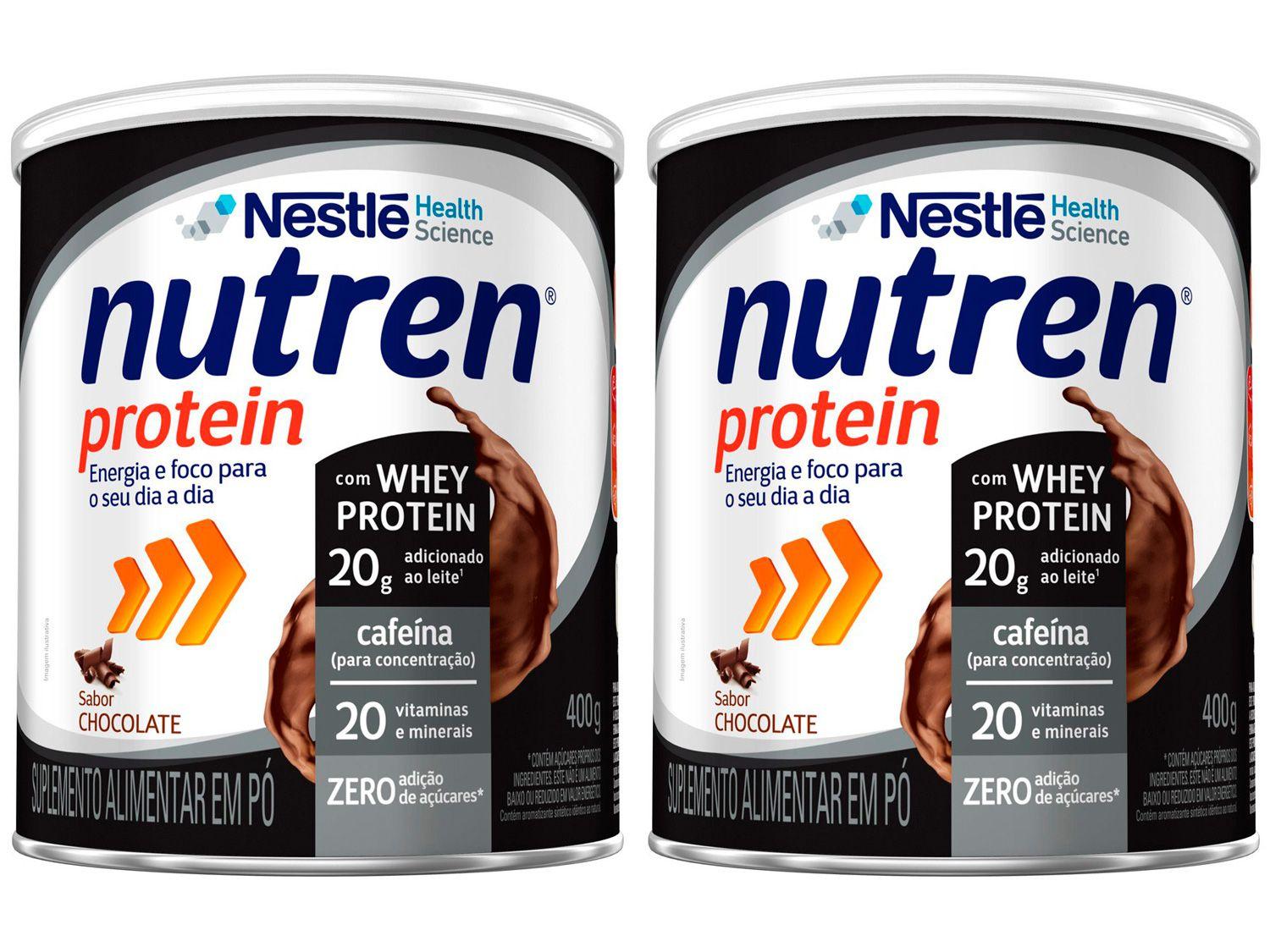 Kit Suplemento Alimentar Adulto Nutren Chocolate - Protein Zero 400g 2 Unidades