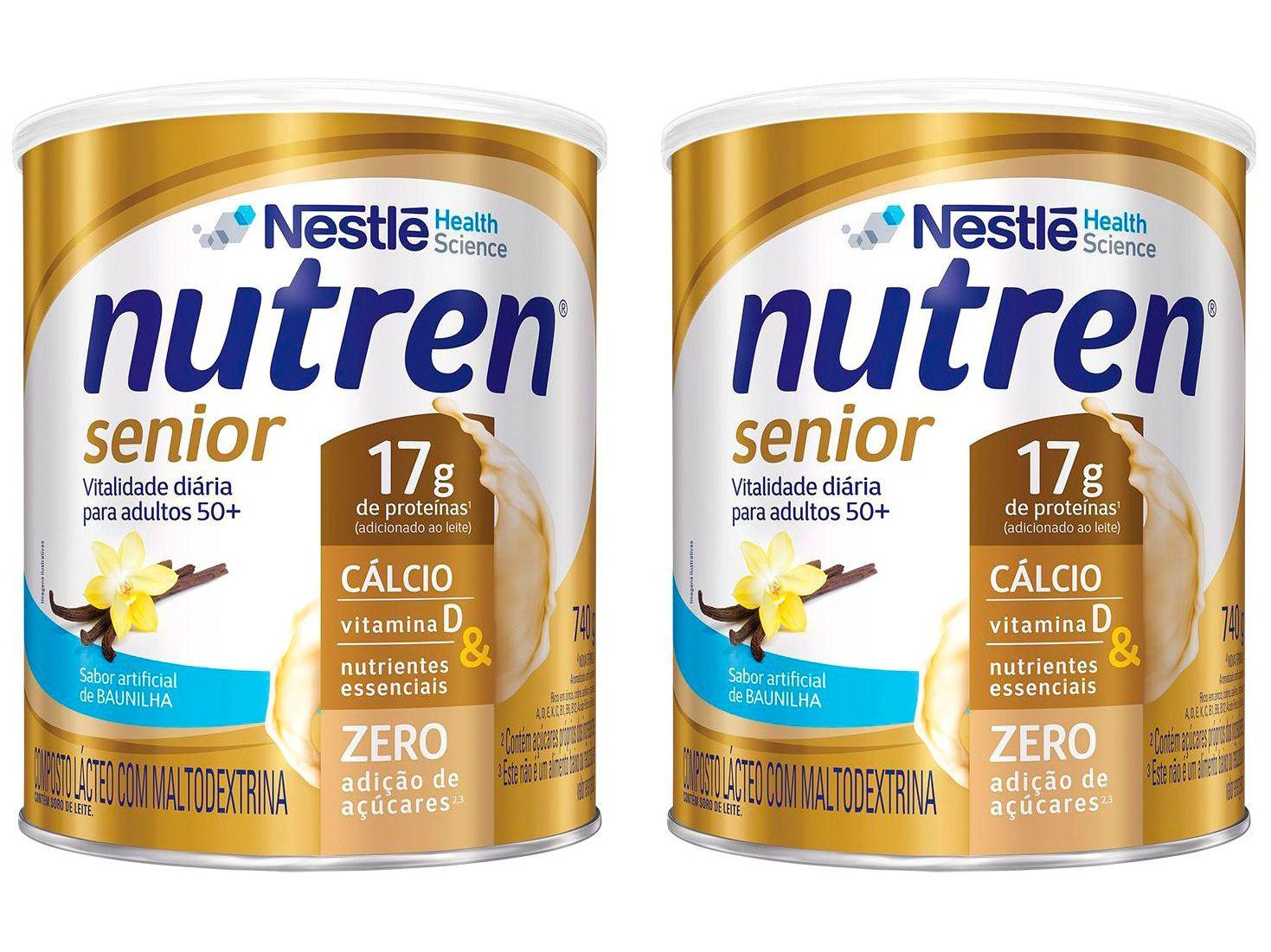 Kit Composto Lácteo Nutren Senior Baunilha - Integral 740g 2 Unidades