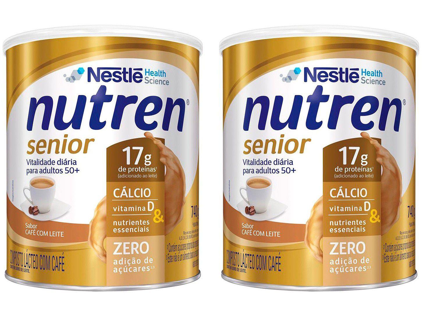 Kit Composto Lácteo Café com Leite Nutren Senior - Integral 740g 2 Unidades