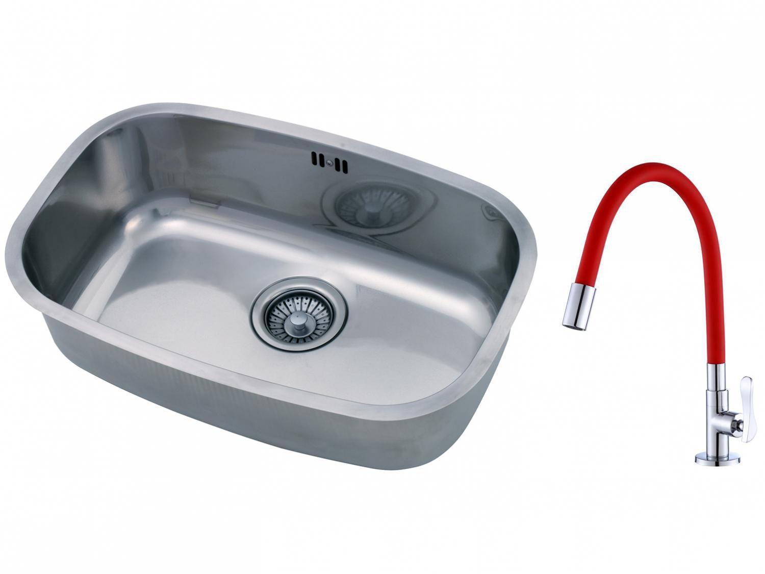 Cuba para Cozinha Franke Inox de Embutir - Retangular 55x34cm + Torneira Gourmet para Cozinha