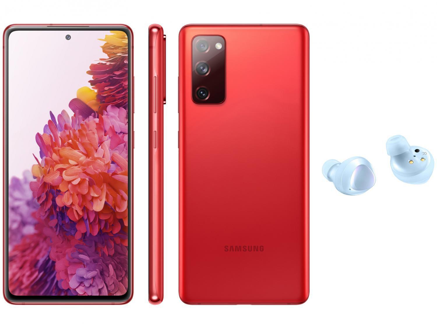 Smartphone Samsung Galaxy S20 FE 256GB Cloud Red 8GB RAM + Fone de Ouvido  Bluetooth Galaxy