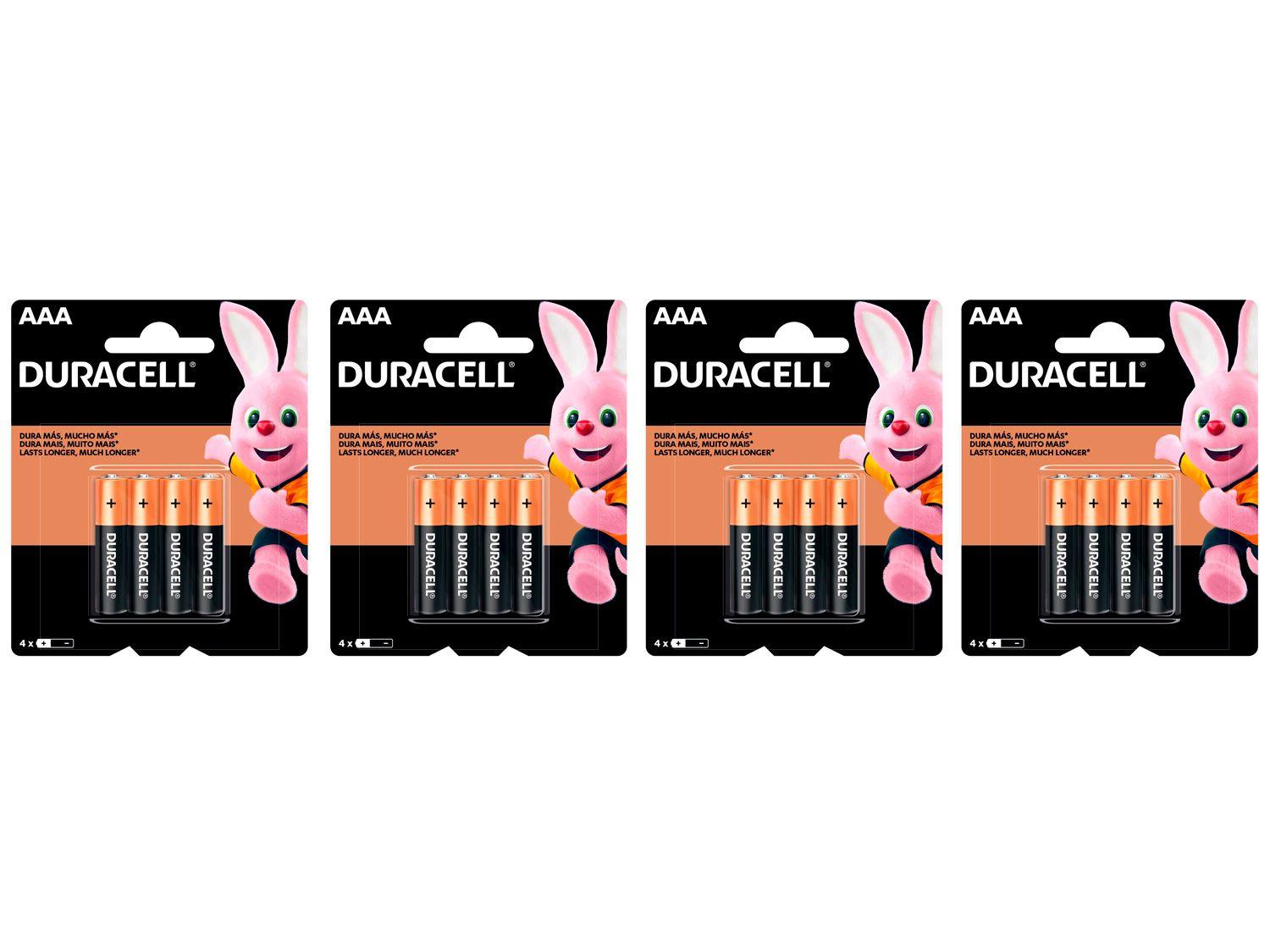 Kit com 16 Unidades de Pilha Alcalina AAA Duracell