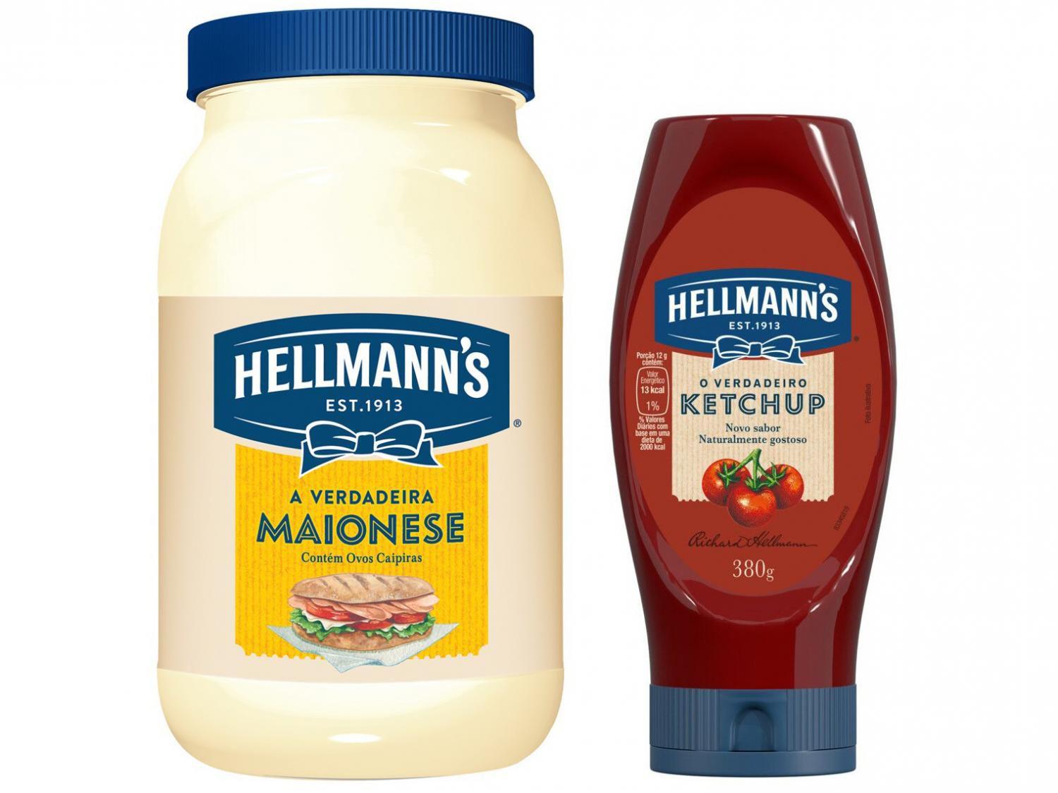 Kit Maionese 500g + Ketchup 380g - Tradicional Hellmanns