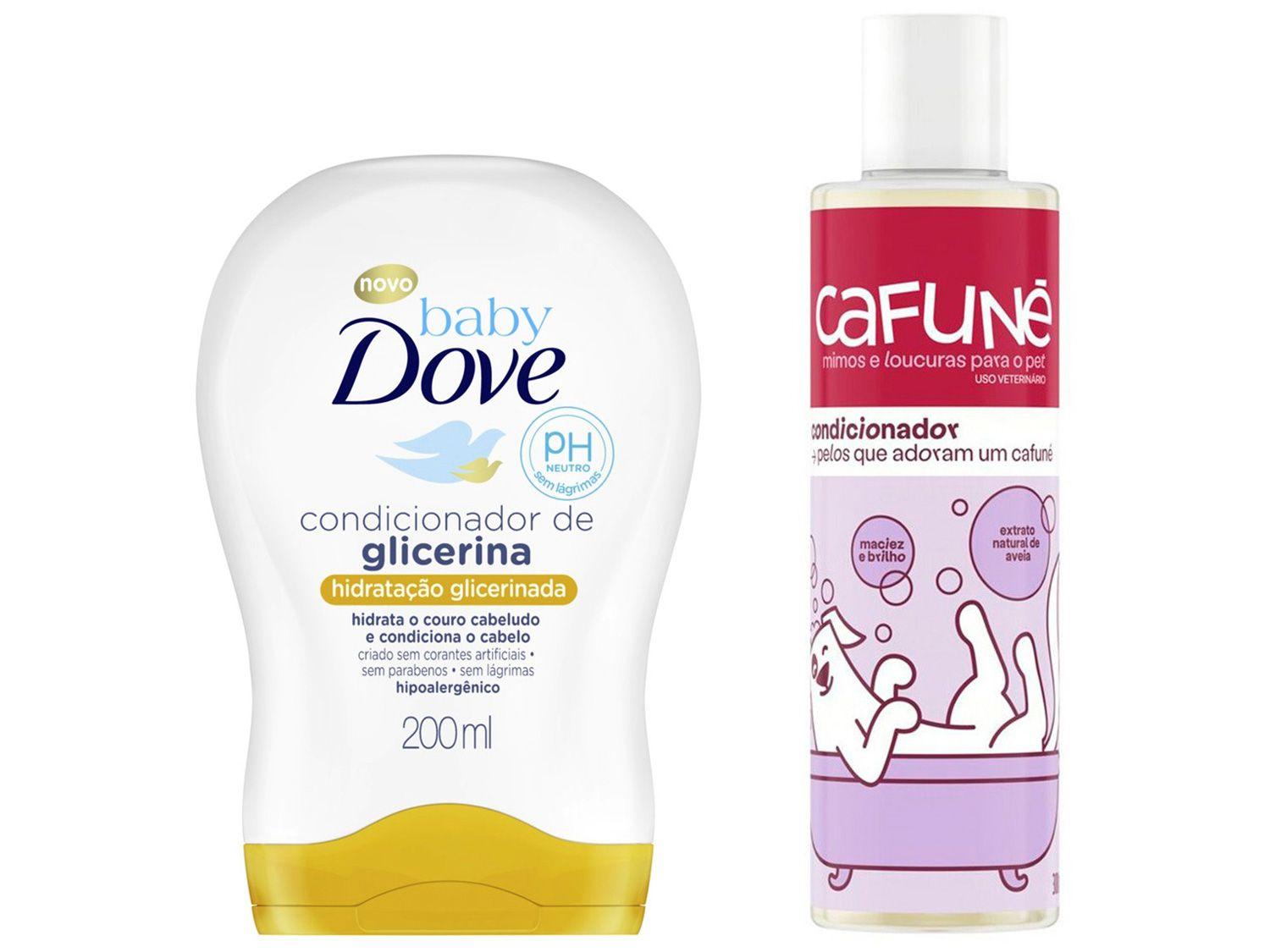 Kit Condicionador Infantil Dove Baby Hidratação - Glicerinada 200ml + Condicionador para Cachorro