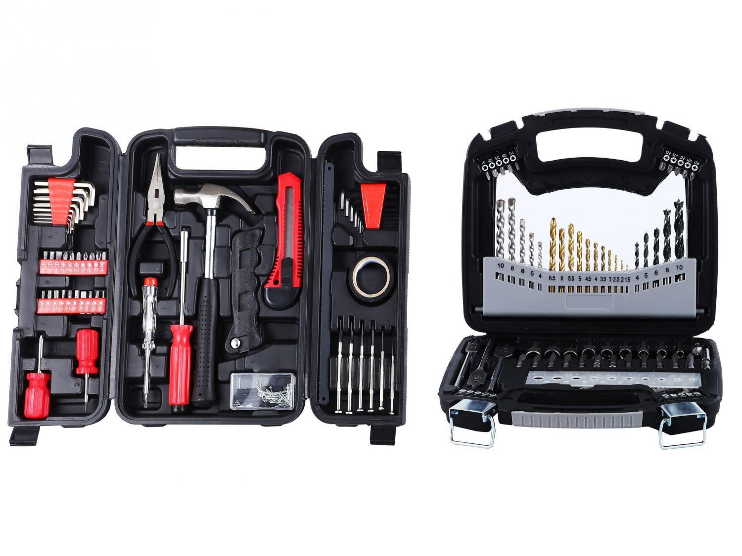 Kit Ferramentas Nell 142 Peças - XWT0142A + Jogo de Brocas 120 Peças com Maleta