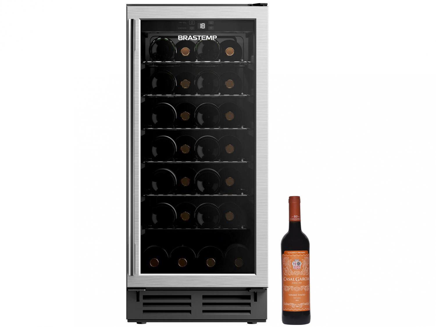 Adega Climatizada Brastemp 28 Garrafas - BZB28 AE + Vinho Tinto Seco Casal Garcia 750ml