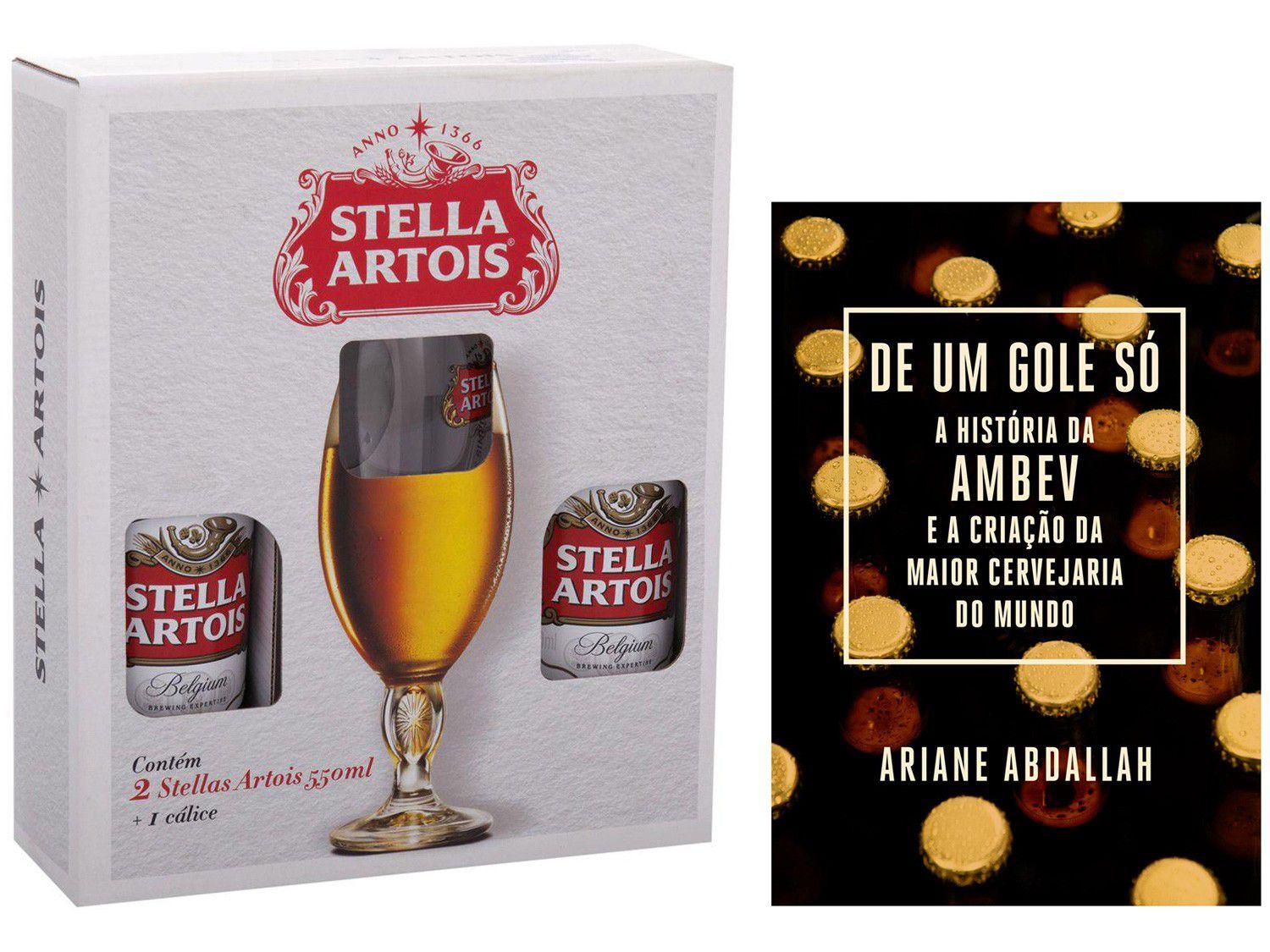 Kit Livro De um Gole Só A história da Ambev - Criação da Maior Cervejaria + Stella Artois